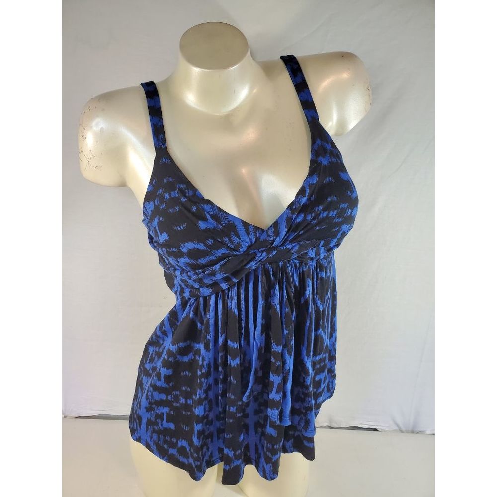 Express Blue and Black Top